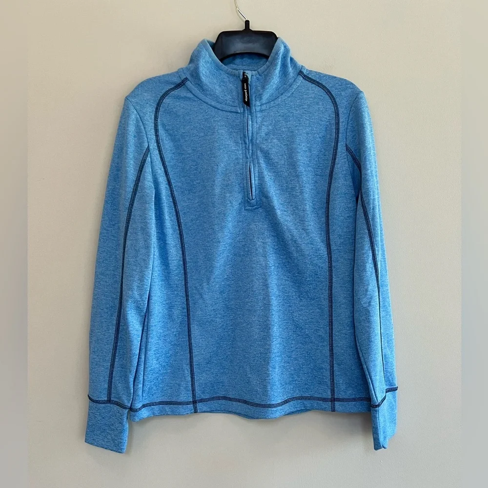 Vineyard Vines Palmetto Quarter-Zip Performance Pullover in Ocean Breeze Blue, S - Picture 2 of 10